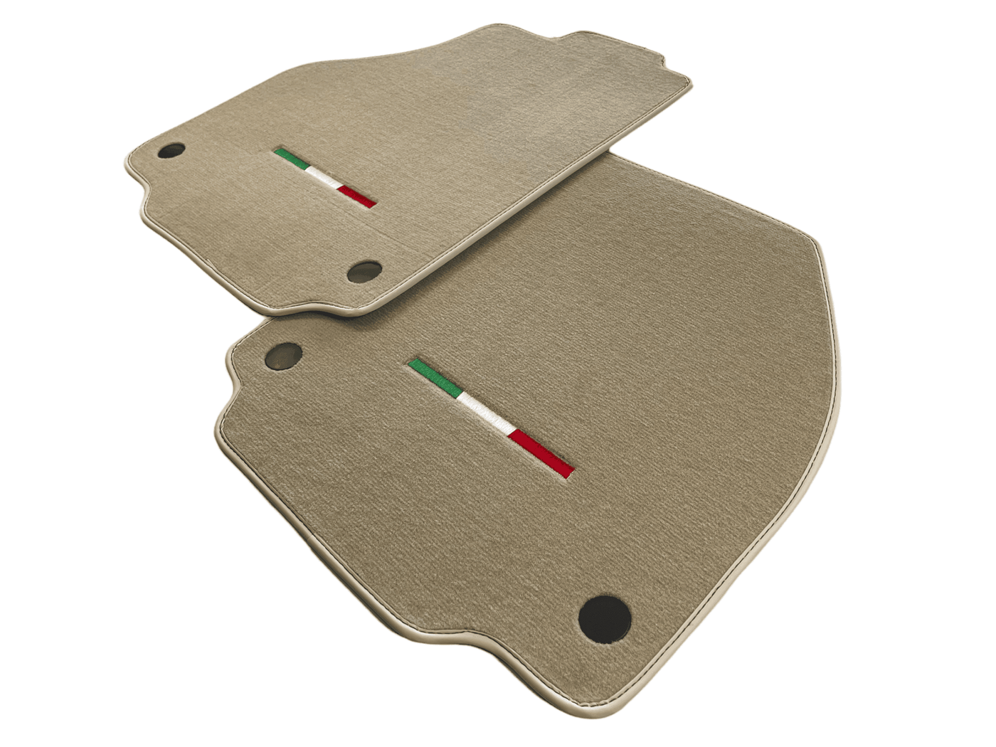 Floor Mats For Ferrari F8 Tributo (2019-2023) Beige Italian Edition - AutoWin