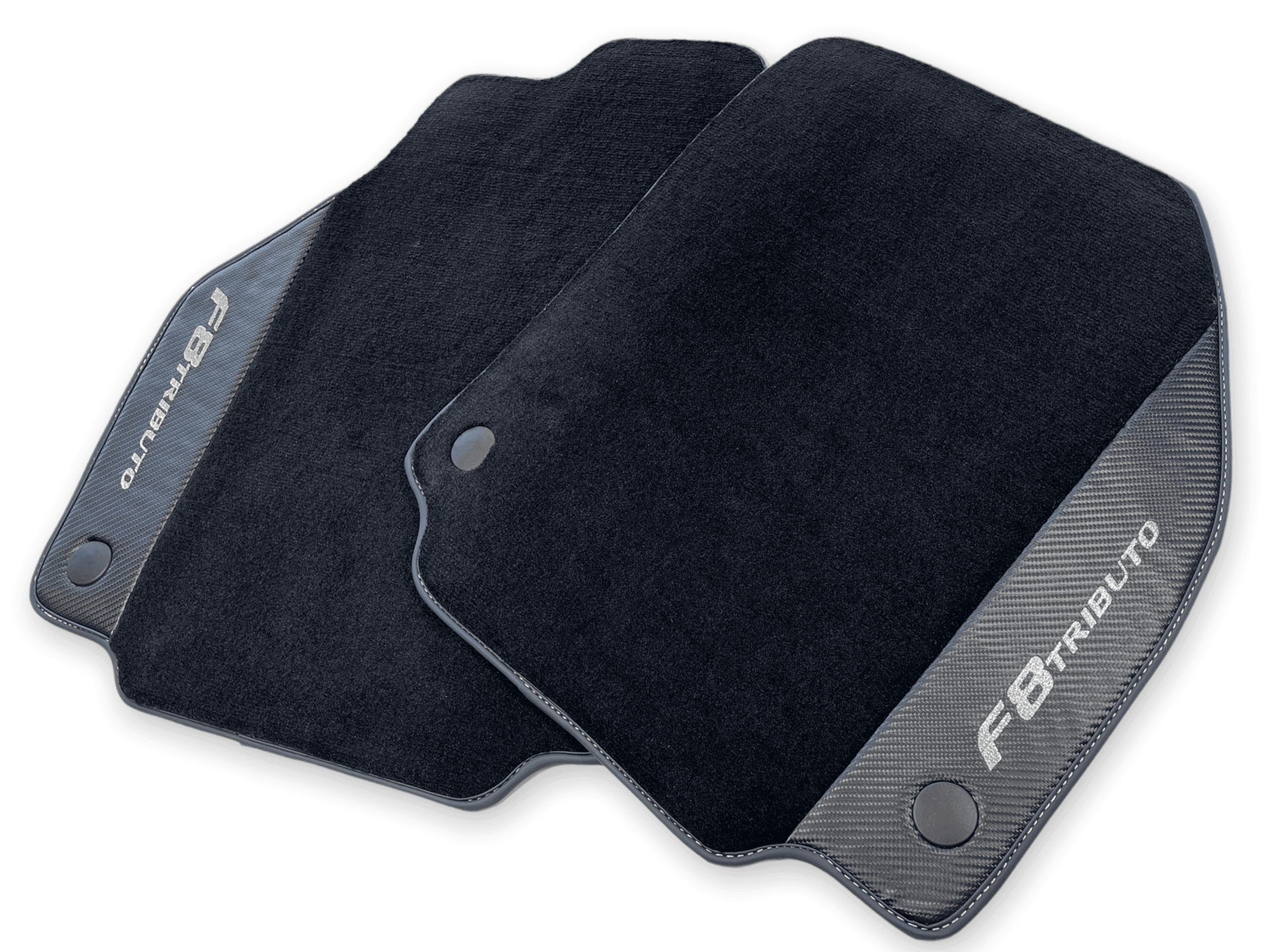 Floor Mats For Ferrari F8 Tributo 2019-2022 With Carbon Leather - AutoWin