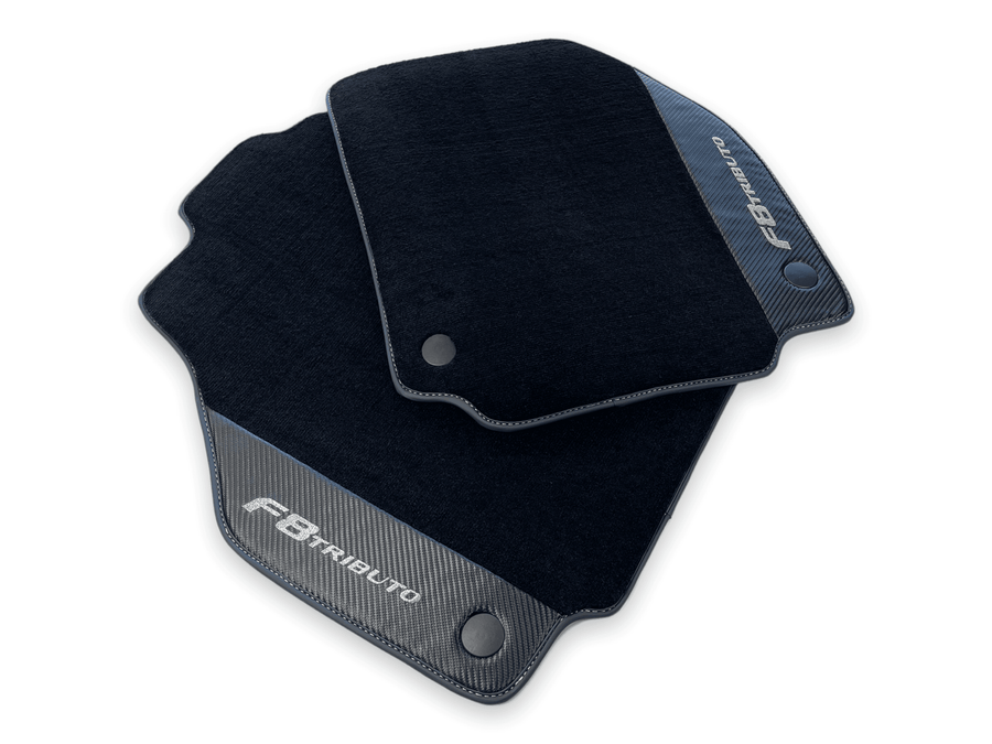Floor Mats For Ferrari F8 Tributo 2019-2022 With Carbon Leather - AutoWin