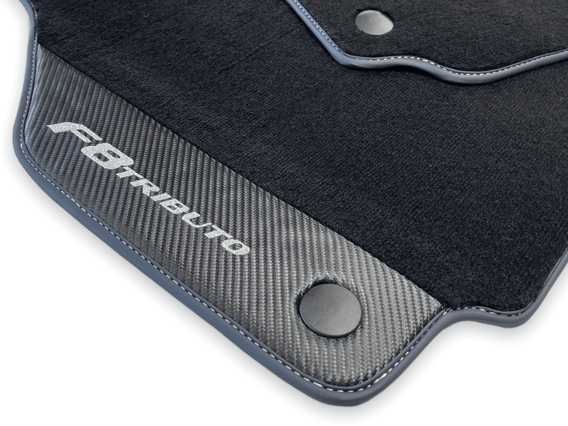 Floor Mats For Ferrari F8 Tributo 2019-2022 With Carbon Leather - AutoWin