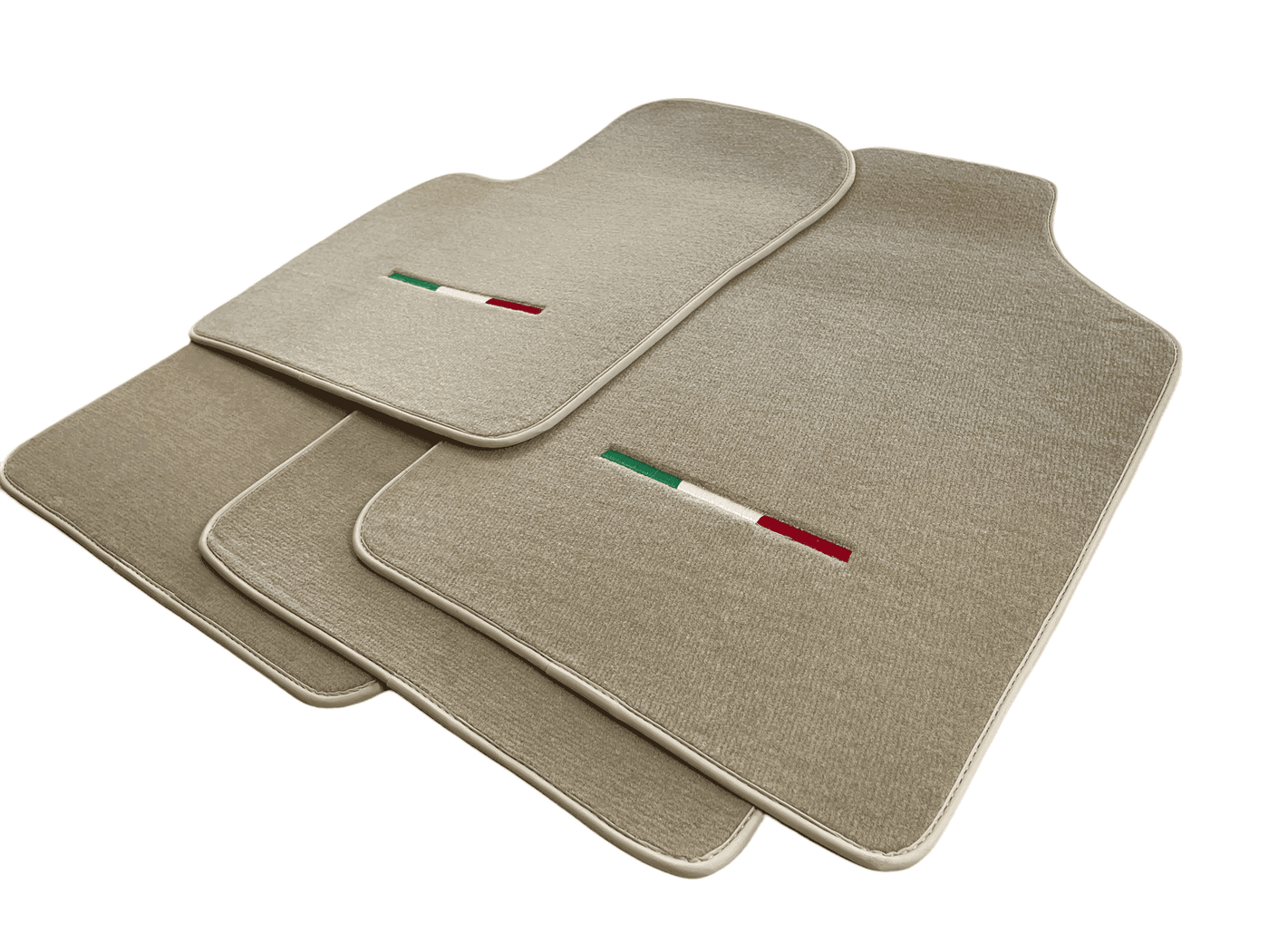 Italian Edition Beige Floor Mats for Fiat 500X (2018-2024) Convertible - AutoWin