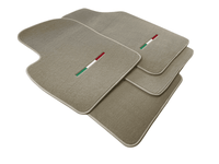 Italian Edition Beige Floor Mats for Fiat 500X (2018-2024) Convertible - AutoWin