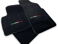 Italian Edition Black Floor Mats for Fiat 500X (2018-2024) Convertible - AutoWin