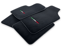 Italian Edition Black Floor Mats for Fiat 500X (2018-2024) Convertible - AutoWin