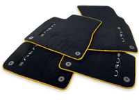 Floor Mats For Lamborghini Urus Black Tailored With Yellow Trim - AutoWin