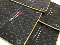 Lamborghini Urus Alcantara Leather Floor Mats with Gold Trim