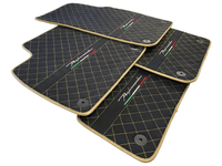 Lamborghini Urus Alcantara Leather Floor Mats with Gold Trim