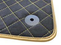 Lamborghini Urus Alcantara Leather Floor Mats with Gold Trim