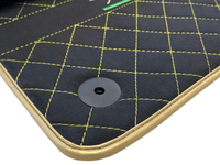 Lamborghini Urus Alcantara Leather Floor Mats with Gold Trim