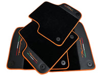 Floor Mats For Lamborghini Urus Performante Leather And Orange Trim - AutoWin
