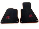 Floor Mats For McLaren MP4 12C Black Tailored Carpets Orange Trim - AutoWin