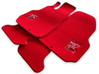 Floor Mats for Nissan GT-R - Tailored Red Carpets Set with GTR Emblem | AutoWin