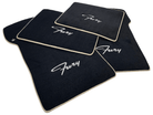 Floor Mats For Plymouth Fury 1957-1968 Black With Beige Trim - AutoWin