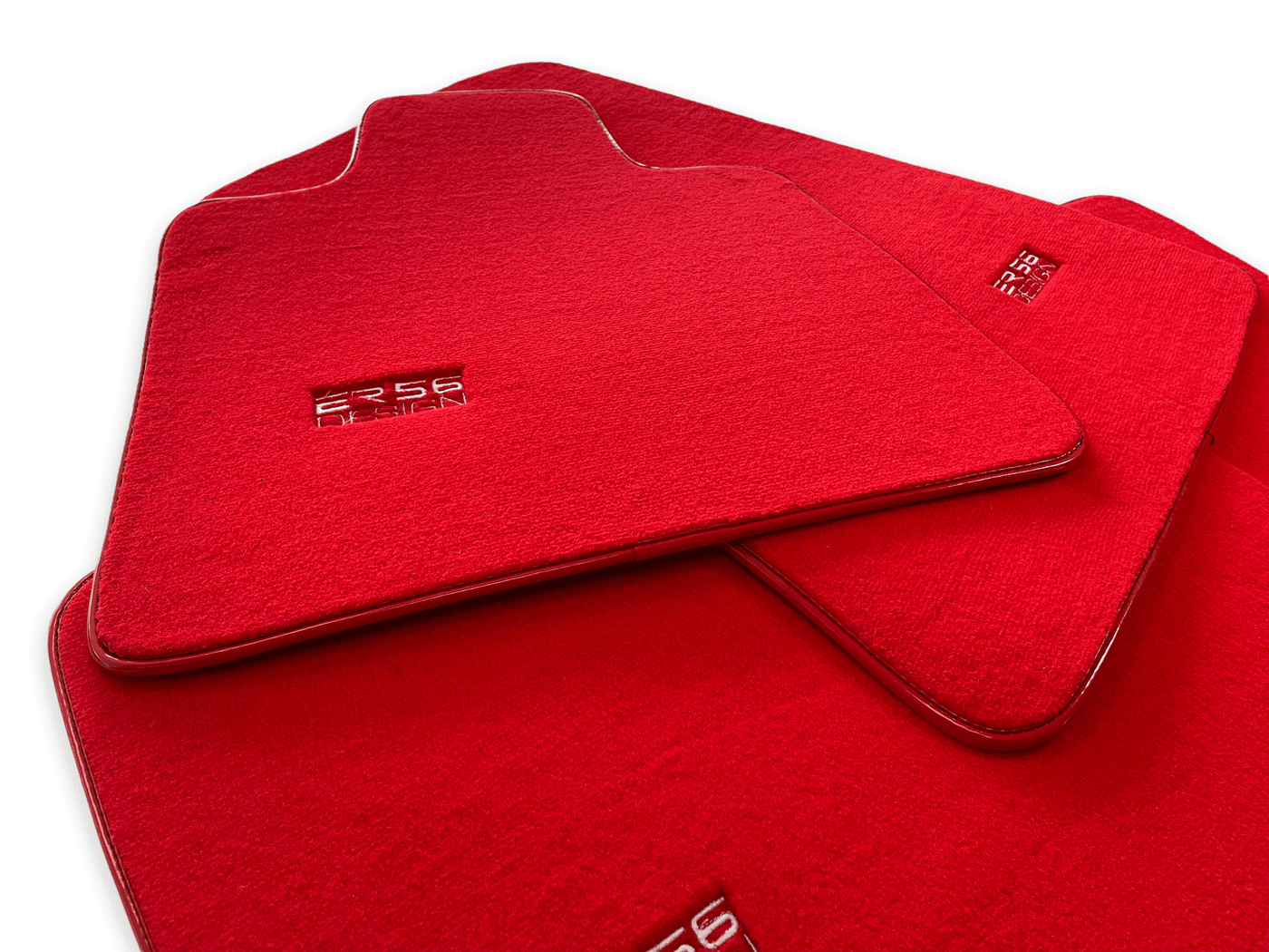 Floor Mats For Rolls Royce Dawn Rr6 2016-2023 Red Er56 Design - AutoWin