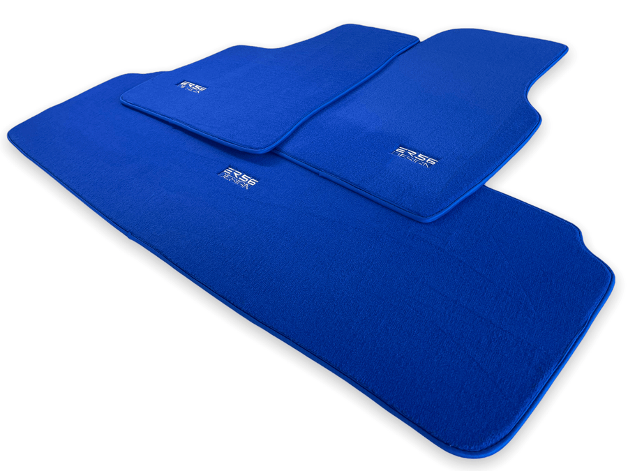 Floor Mats For Tesla Model S Blue Tailored Carpets ER56 Design - AutoWin