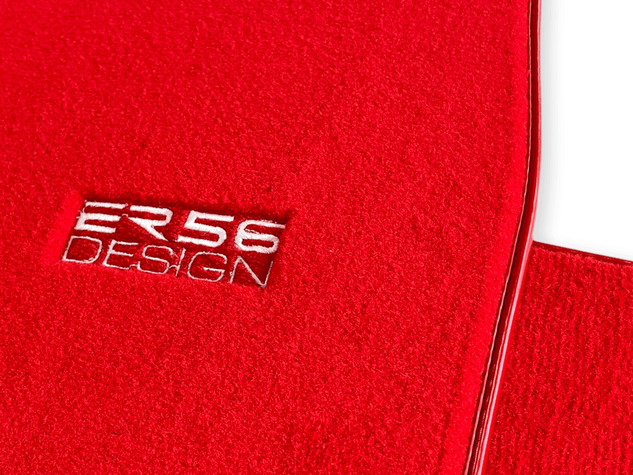 Floor Mats For Tesla Model S Red Tailored Carpets ER56 Design - AutoWin