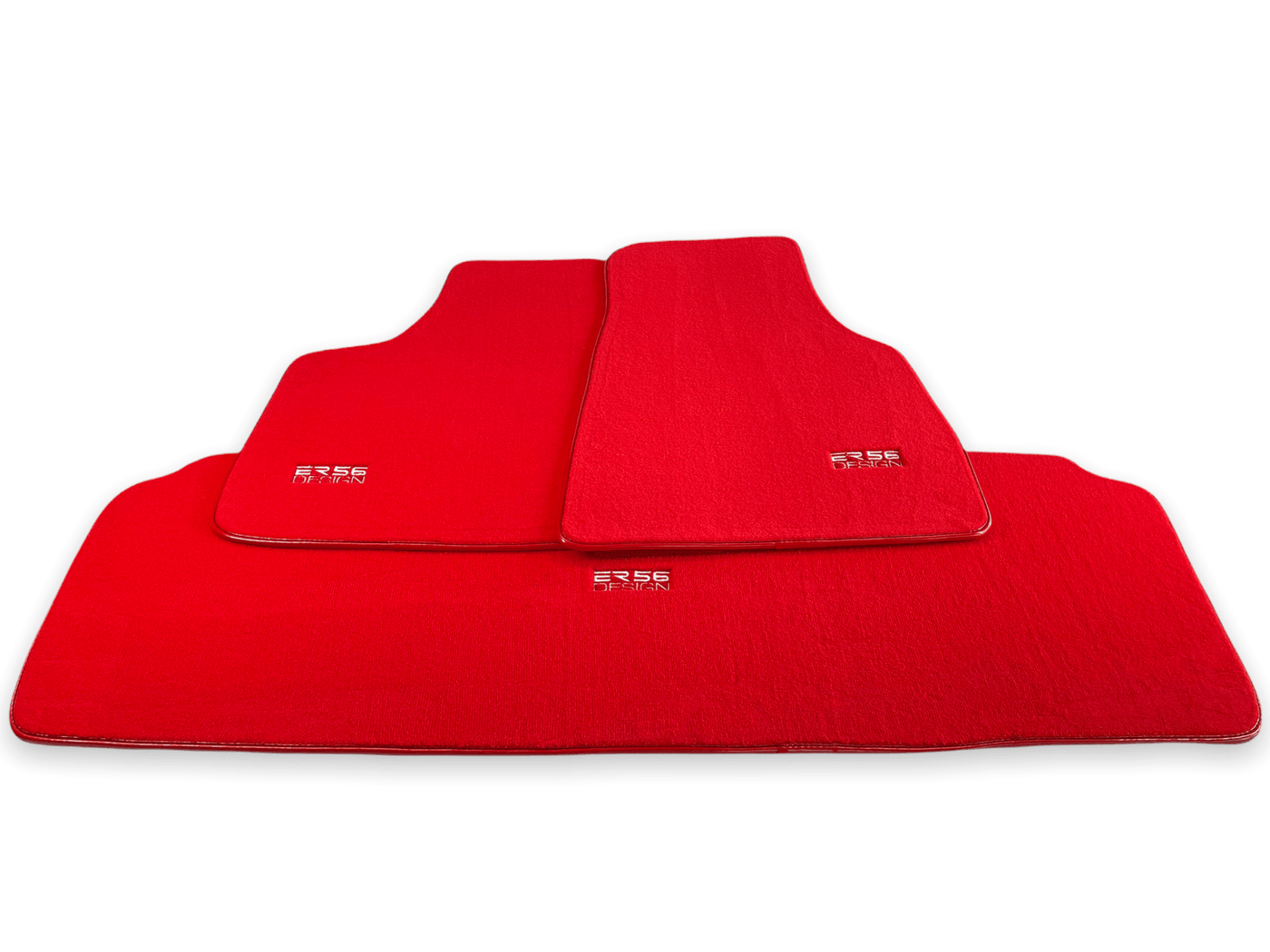 Floor Mats For Tesla Model Y Red Tailored Carpets ER56 Design - AutoWin