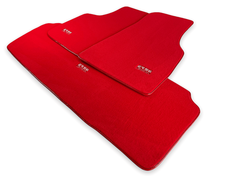 Floor Mats For Tesla Model Y Red Tailored Carpets ER56 Design - AutoWin