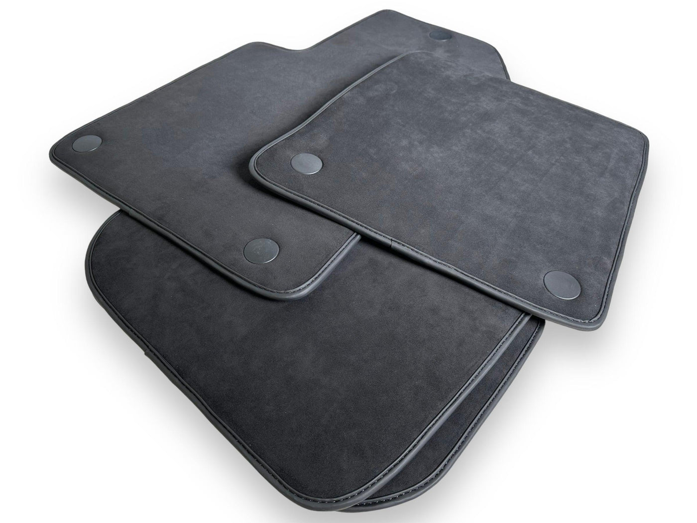 Genuine Alcantara Floor Mats for Ferrari 599 Coupe 2006-2012 Black ER56 Design - AutoWin
