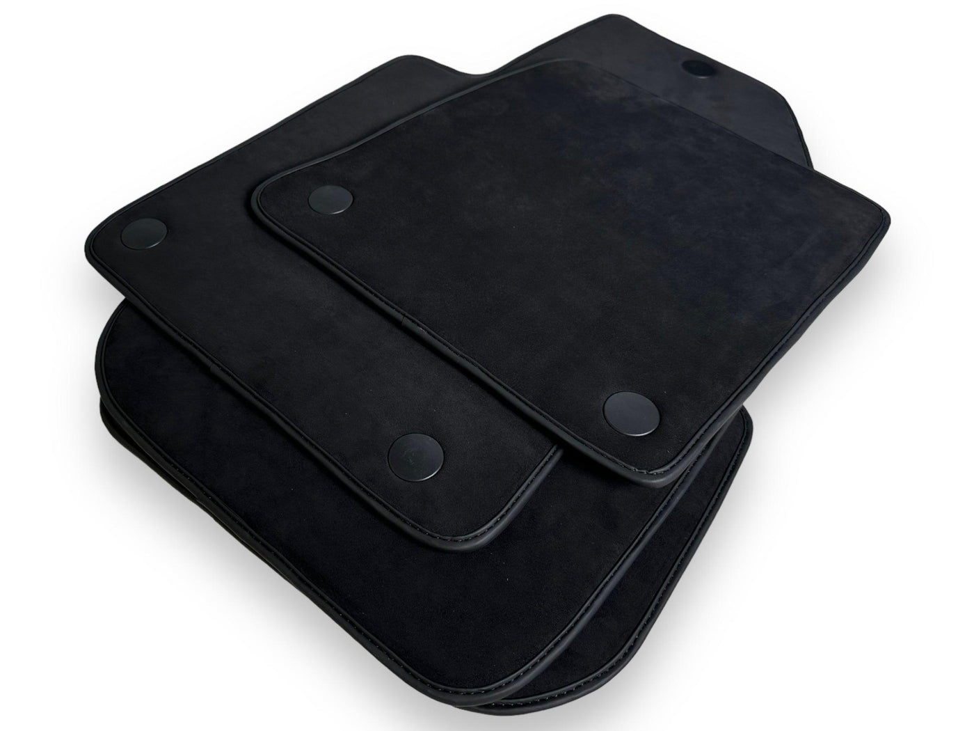 Genuine Alcantara Floor Mats for Ferrari 599 Coupe 2006-2012 Black ER56 Design - AutoWin