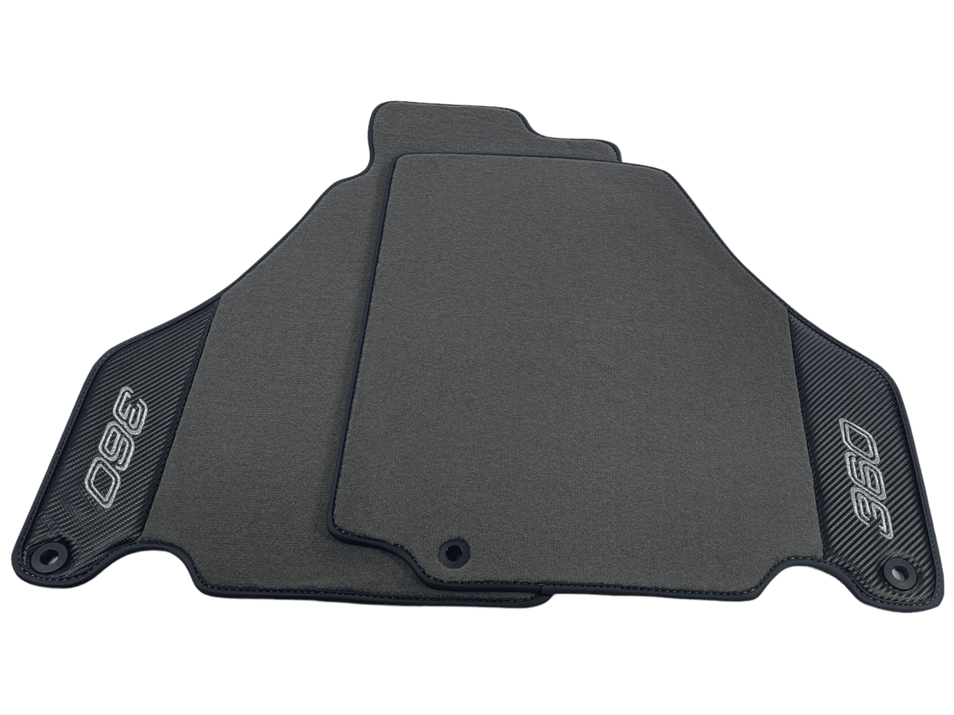Gray Floor Mats For Ferrari 360 Modena 1999-2005 With Carbon Fiber Leather - AutoWin