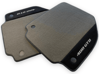 Gray Floor Mats For Ferrari 488 GTB 2015-2022 Carpets With Alcantara Leather - AutoWin