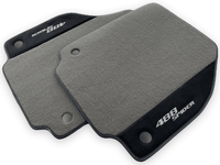 Gray Floor Mats For Ferrari 488 Spider 2015-2022 Alcantara Leather - AutoWin