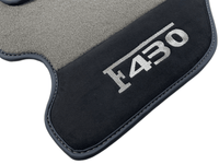 Gray Floor Mats For Ferrari F430 2004-2009 With Alcantara Leather - AutoWin