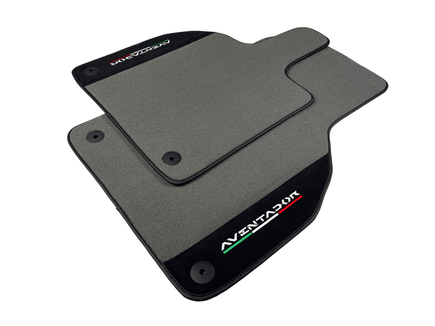 Gray Floor Mats for Lamborghini Aventador With Alcantara Leather - AutoWin