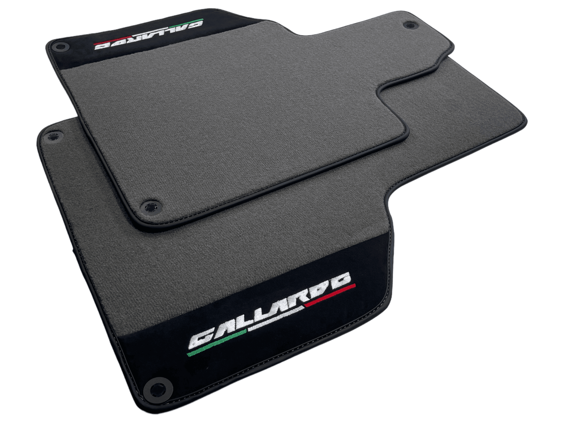 Gray Floor Mats for Lamborghini Gallardo With Alcantara Leather - AutoWin