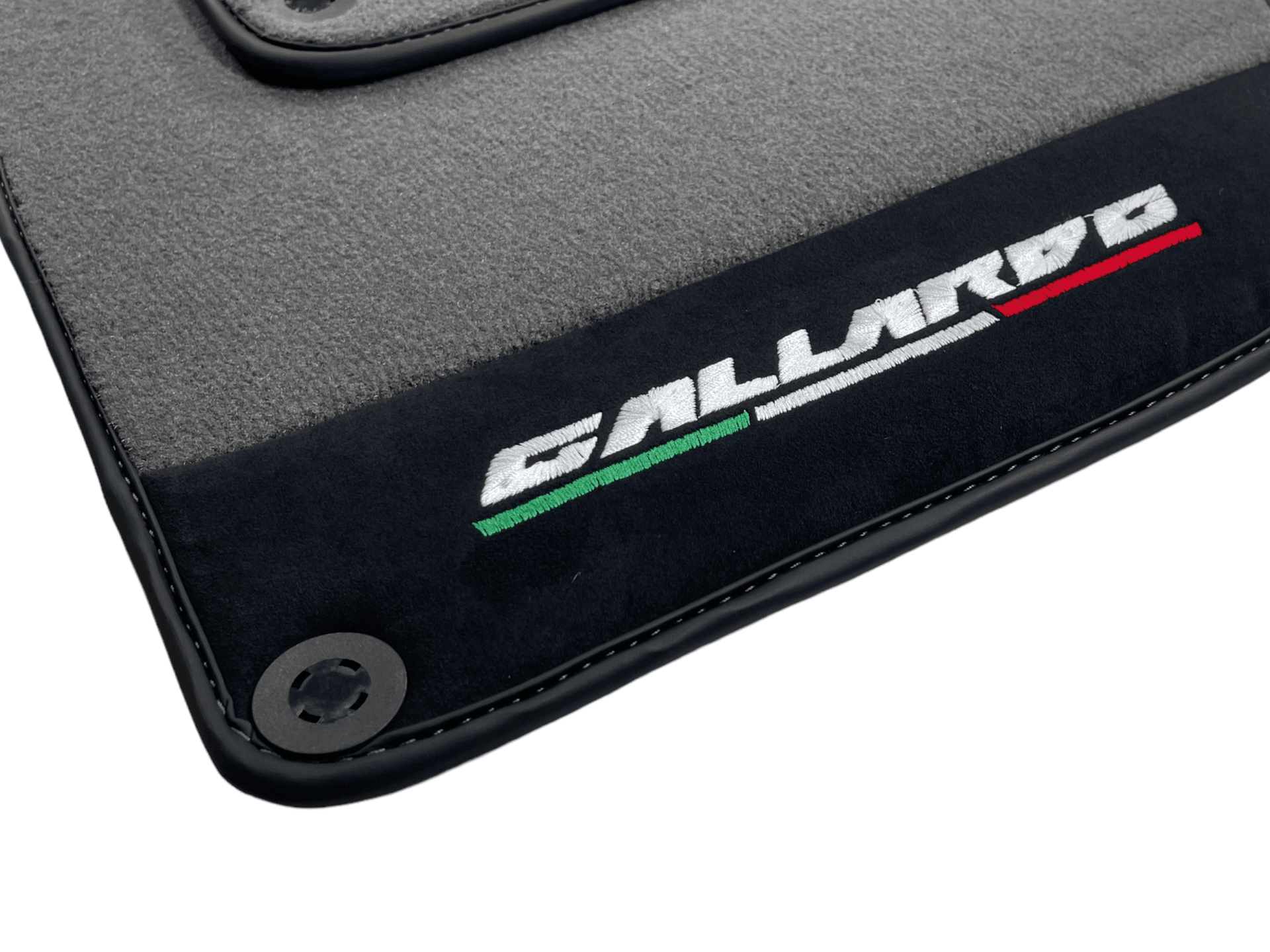 Gray Floor Mats for Lamborghini Gallardo With Alcantara Leather - AutoWin