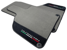 Gray Floor Mats for Lamborghini Huracan With Alcantara Leather - AutoWin