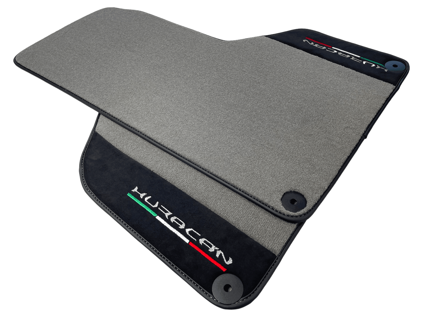 Gray Floor Mats for Lamborghini Huracan With Alcantara Leather - AutoWin