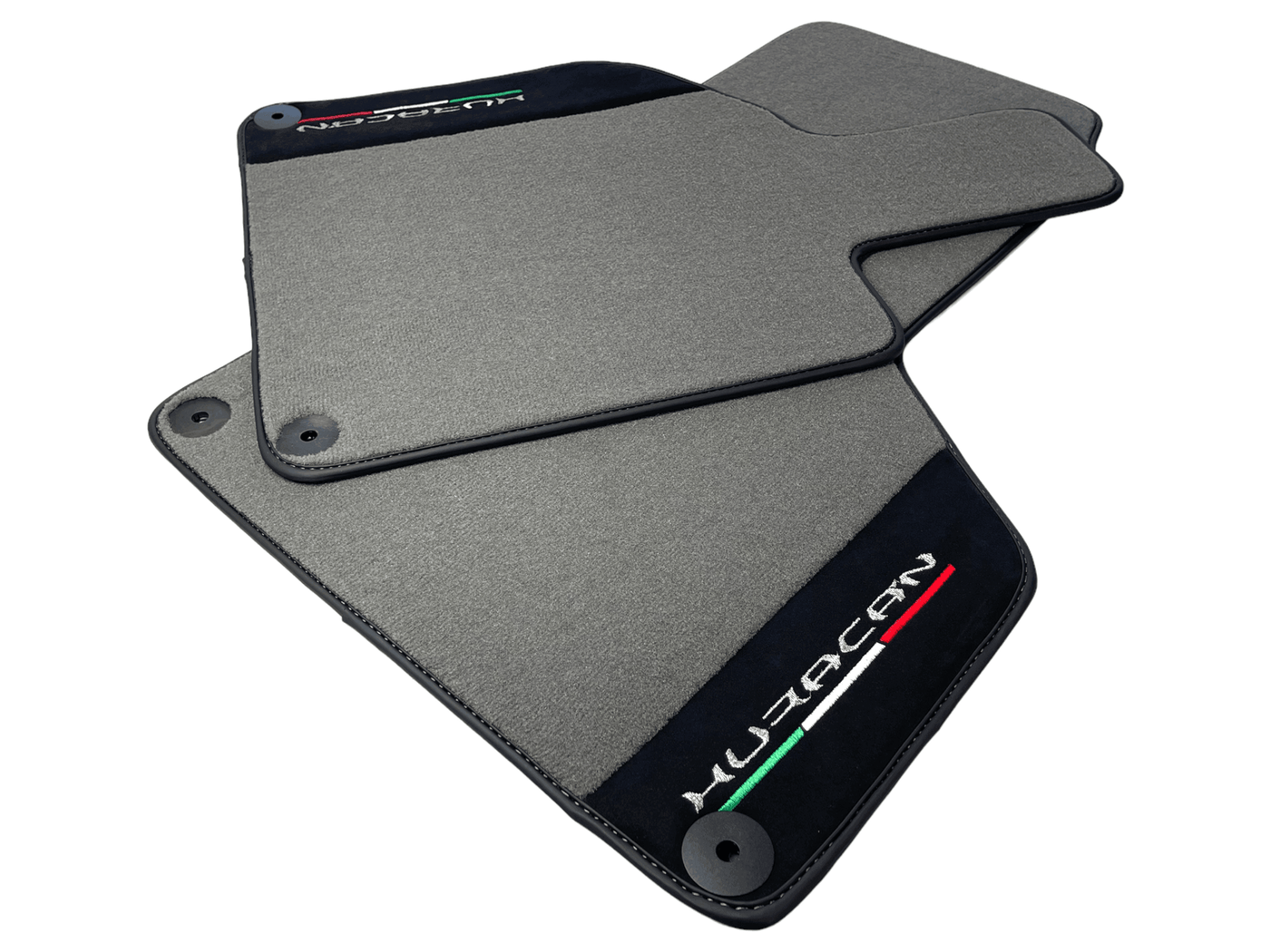 Gray Floor Mats for Lamborghini Huracan With Alcantara Leather - AutoWin