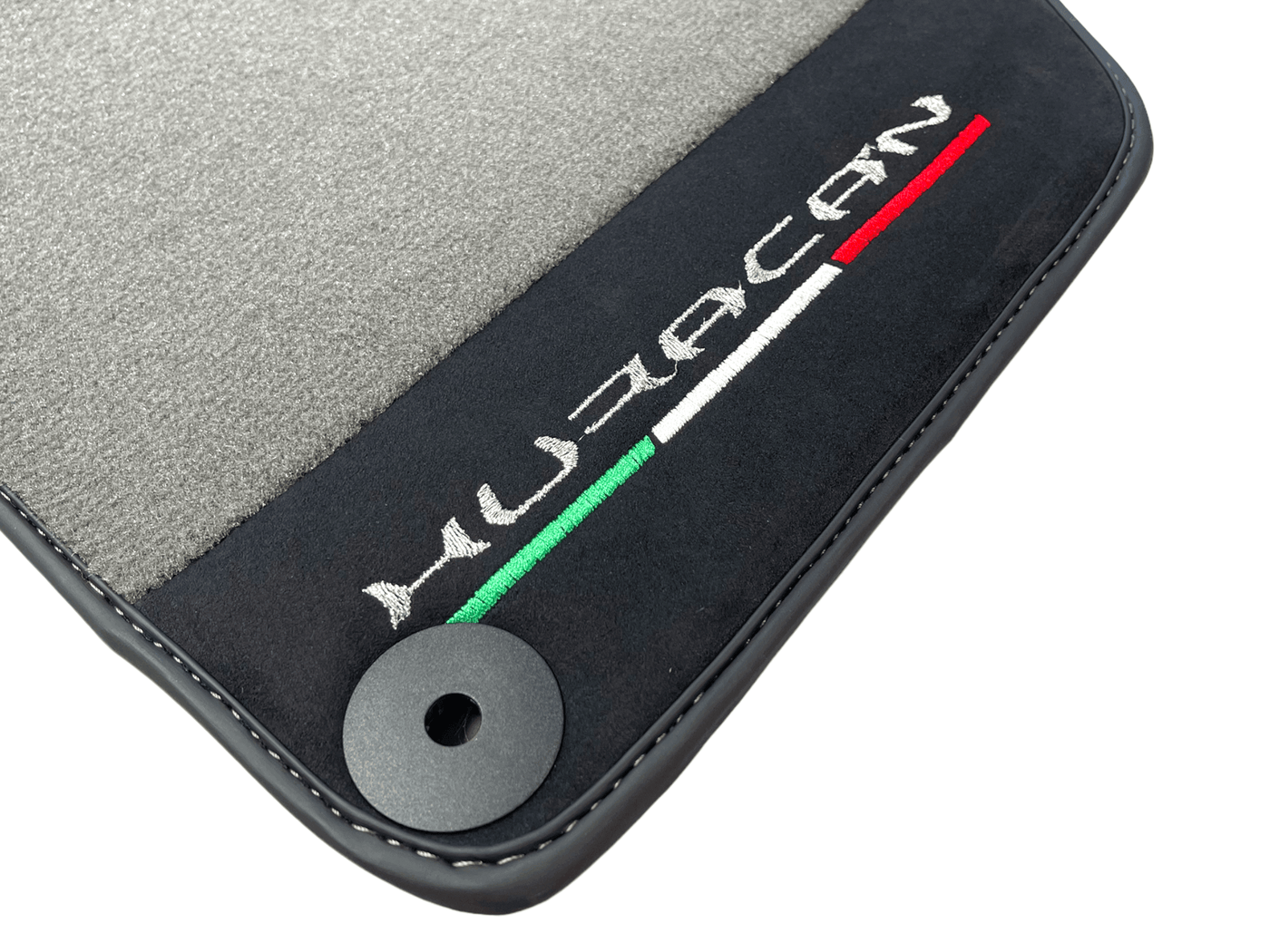 Gray Floor Mats for Lamborghini Huracan With Alcantara Leather - AutoWin