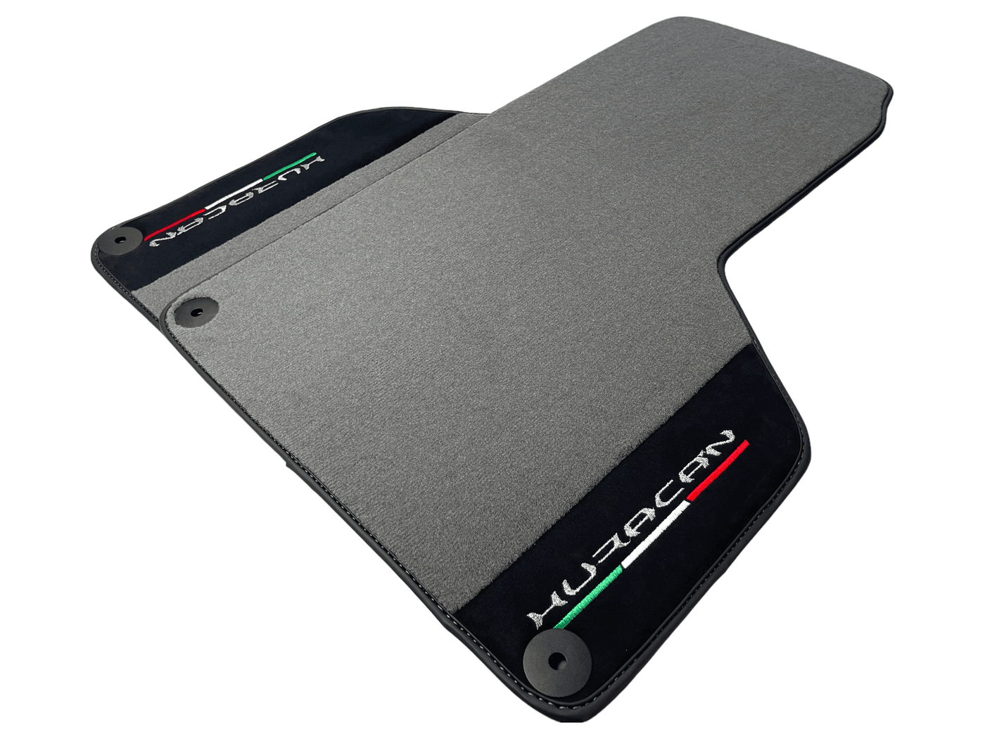 Gray Floor Mats for Lamborghini Huracan With Alcantara Leather - AutoWin