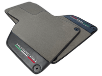 Gray Floor Mats for Lamborghini Huracan With Carbon Fiber Leather - AutoWin