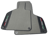 Gray Floor Mats for Lamborghini Huracan With Carbon Fiber Leather - AutoWin