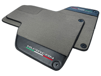Gray Floor Mats for Lamborghini Huracan With Carbon Fiber Leather - AutoWin