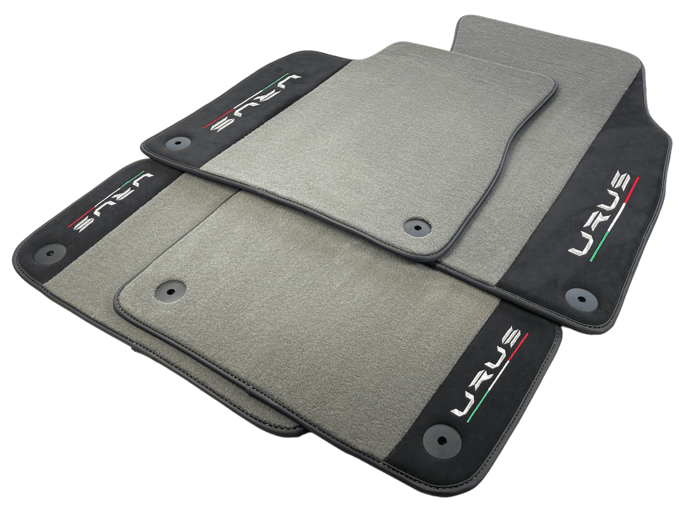 Gray Floor Mats For Lamborghini Urus With Alcantara Leather - AutoWin