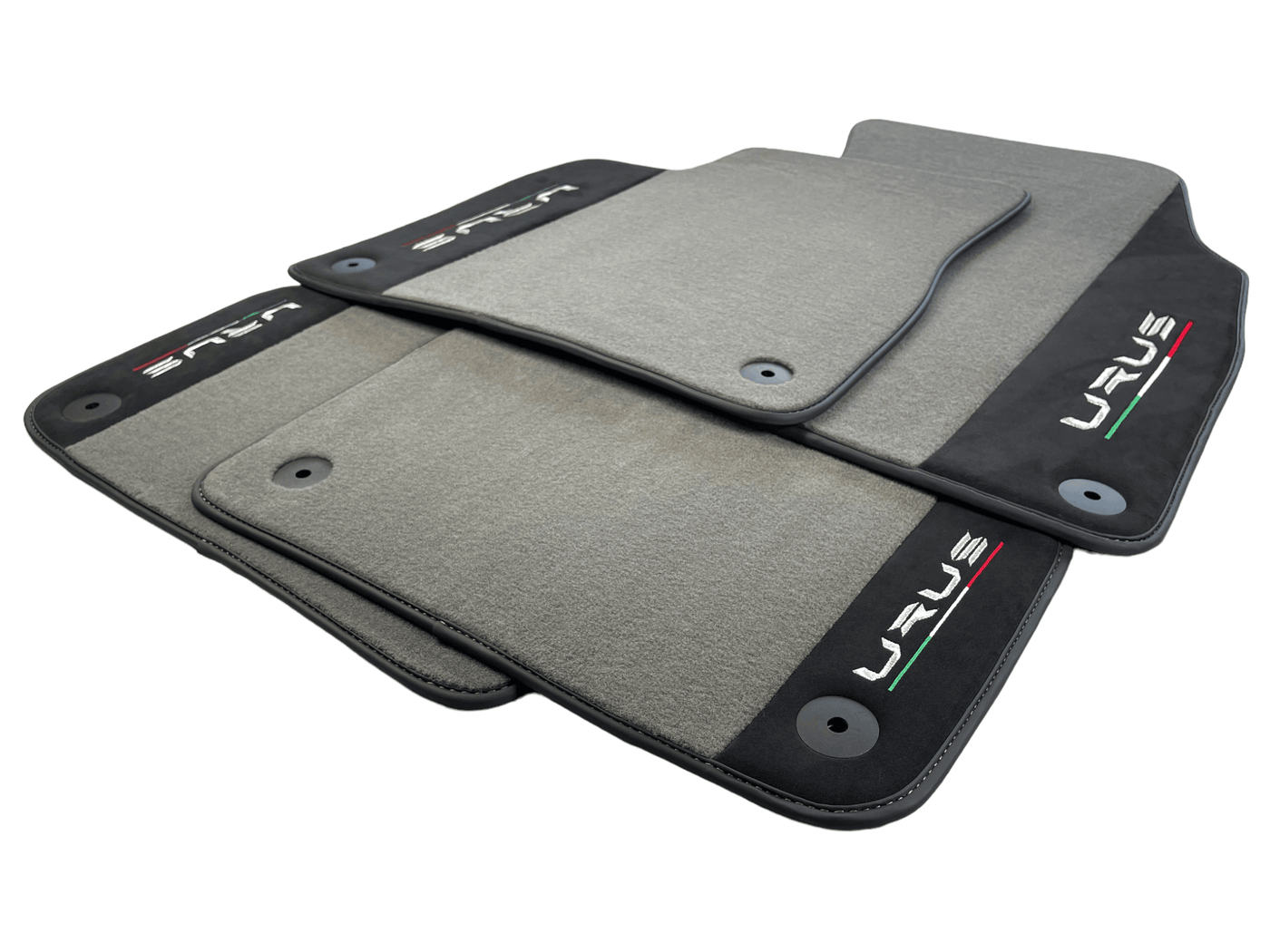 Gray Floor Mats For Lamborghini Urus With Alcantara Leather - AutoWin