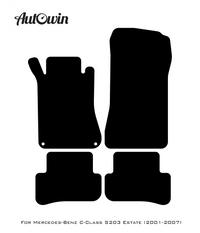 Gray Floor Mats For Mercedes Benz C-Class S203 Estate (2001-2007) | Limited Edition - AutoWin