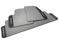 Gray Floor Mats For Tesla Model 3 With Alcantara Leather - AutoWin