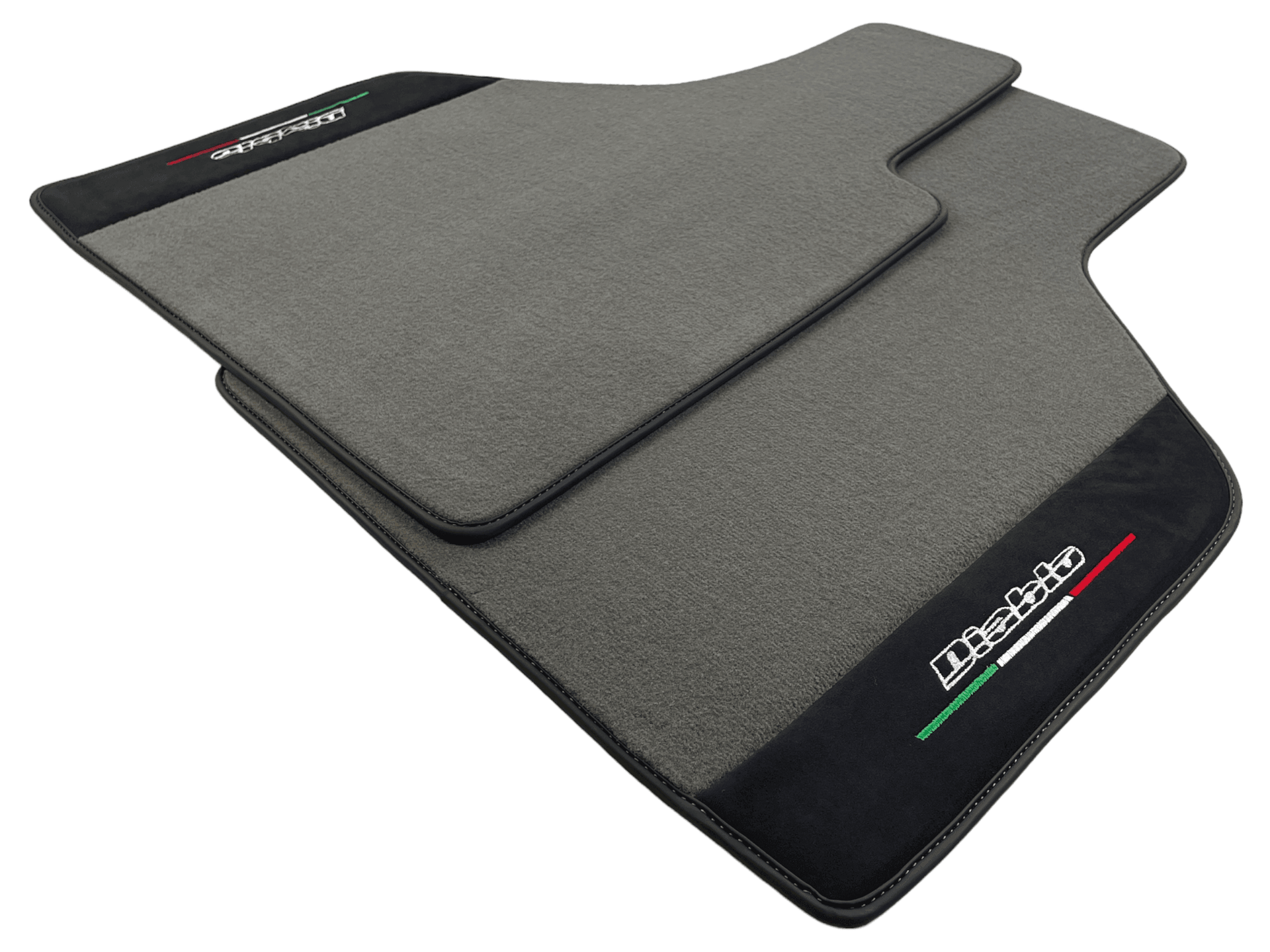 Gray Floor Mats Lamborghini Diablo 1990-2001 Alcantara Leather - AutoWin