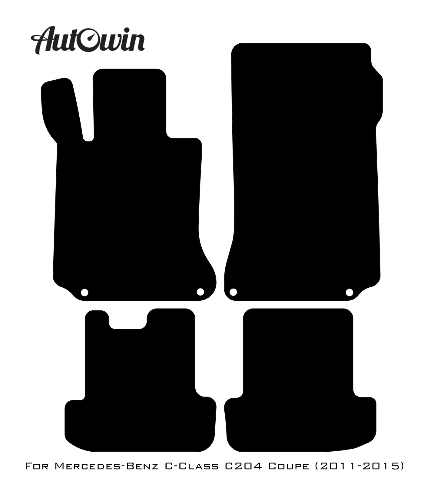 Gray Luxury Floor Mats For Mercedes Benz C-Class C204 Coupe (2011-2015) | ER56 Design - AutoWin