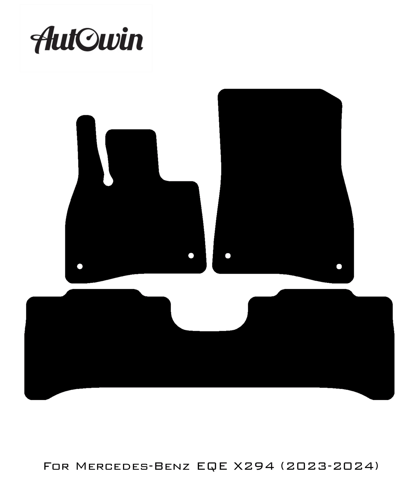 Gray Luxury Floor Mats For Mercedes Benz EQE-Class X294 (2023-2024) | ER56 Design - AutoWin