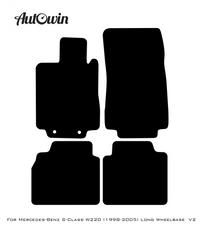 Gray Luxury Floor Mats For Mercedes Benz S-Class W220 (1998-2005) Long Wheelbase | ER56 Design - AutoWin