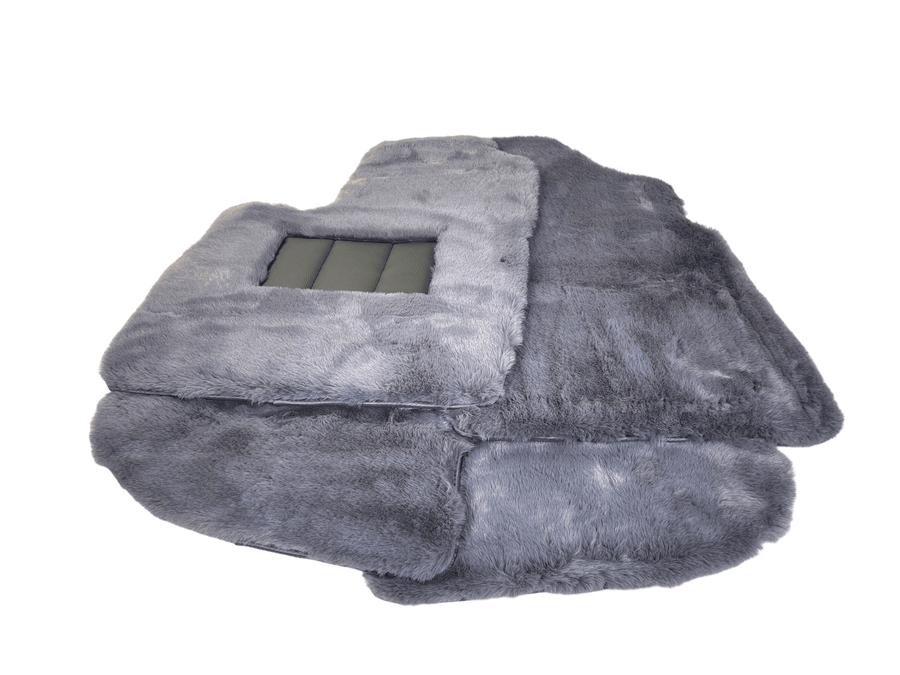 Gray Sheepskin Floor Mats For Bentley Continental GT (2003–2017) Er56 Design - AutoWin
