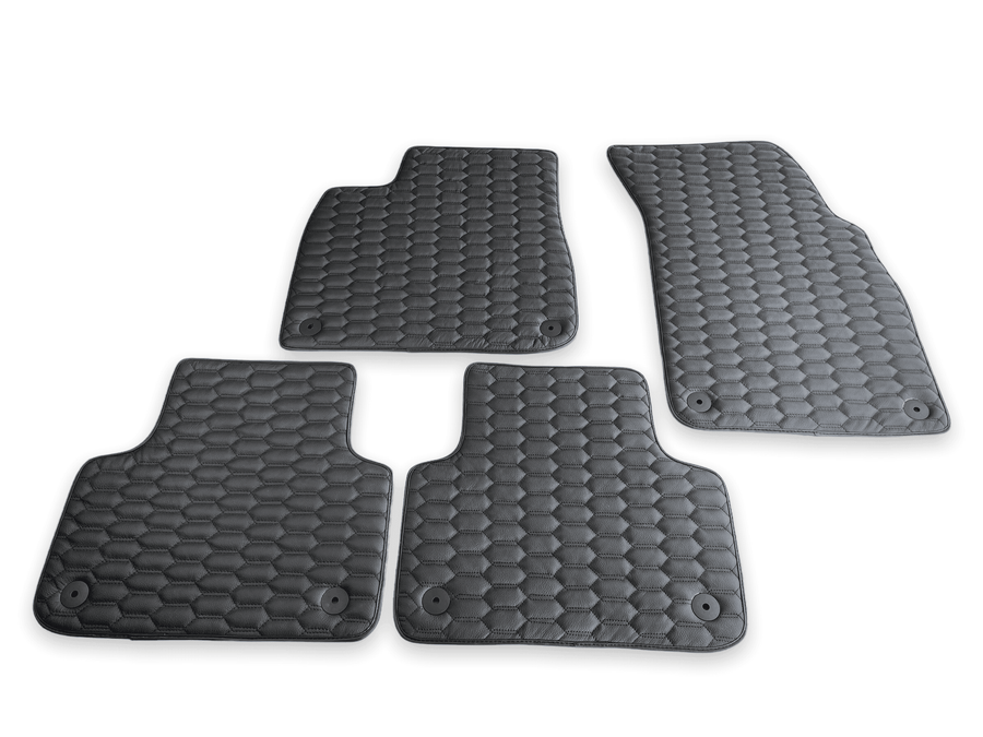 Leather Floor Mats for Audi Q8 (2018-2023) AutoWin Brand - AutoWin