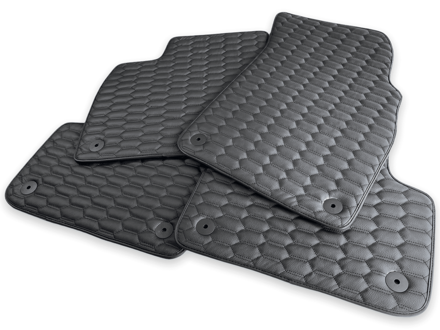 Leather Floor Mats for Audi Q8 (2018-2023) AutoWin Brand - AutoWin